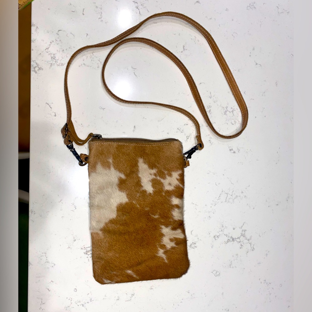 Calf skin crossbody bag